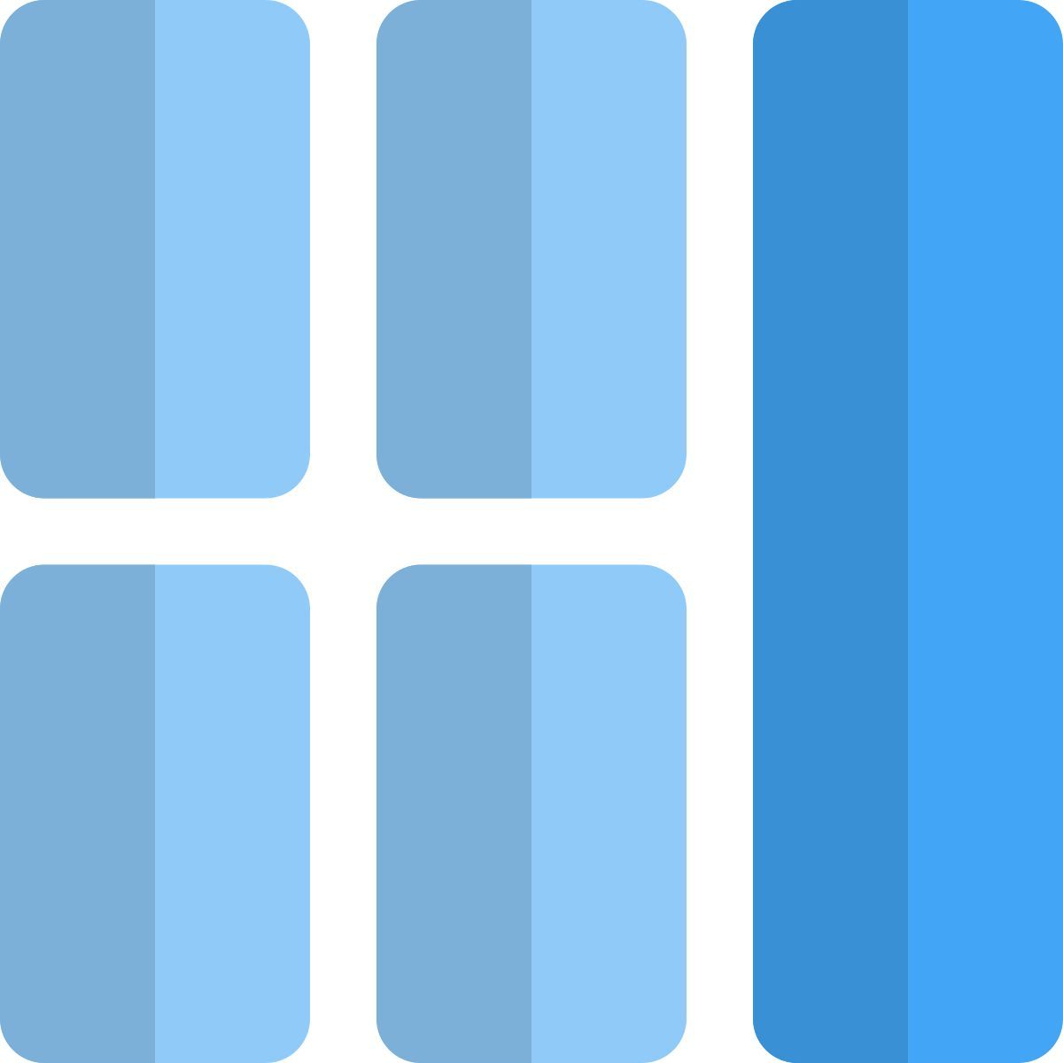 Cuadrícula con barra lateral derecha icon