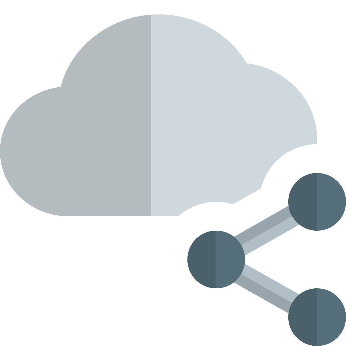 share cloud content icon