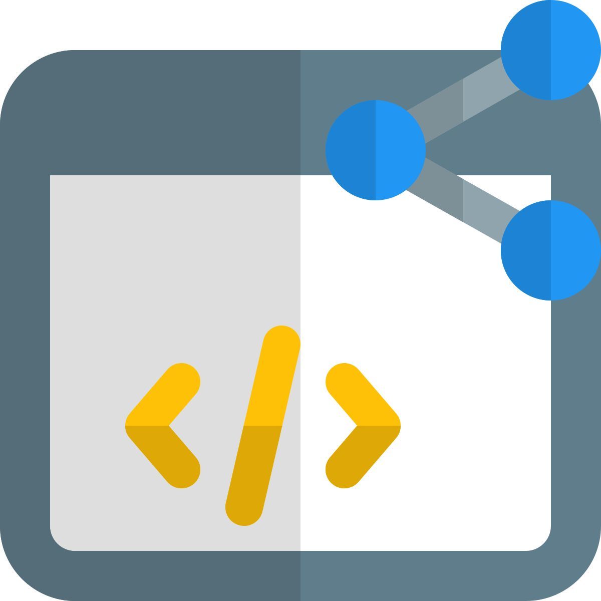 share programming code icon