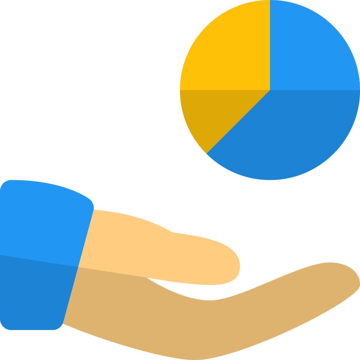 Graphique à secteurs partagé icon