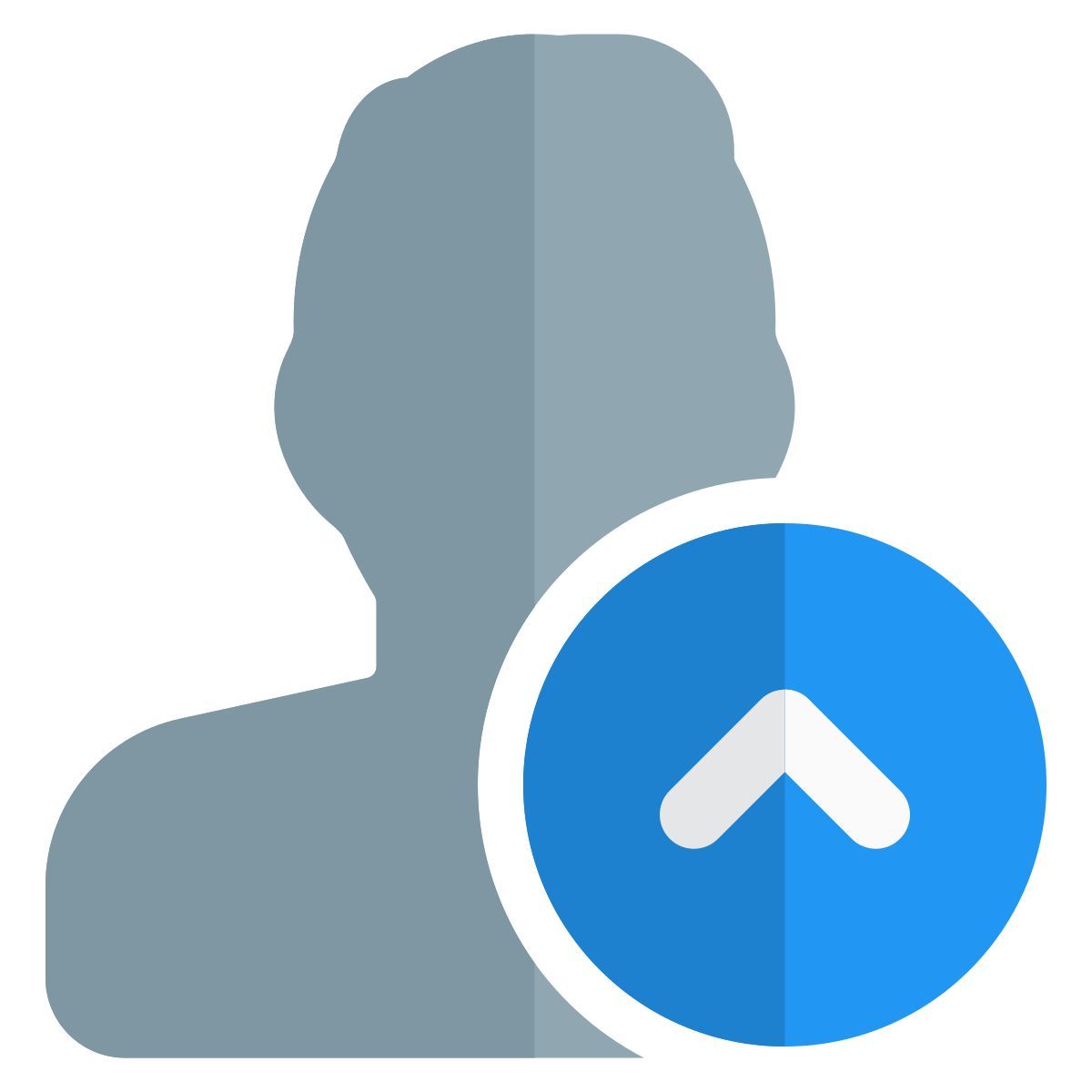 up arrow user icon