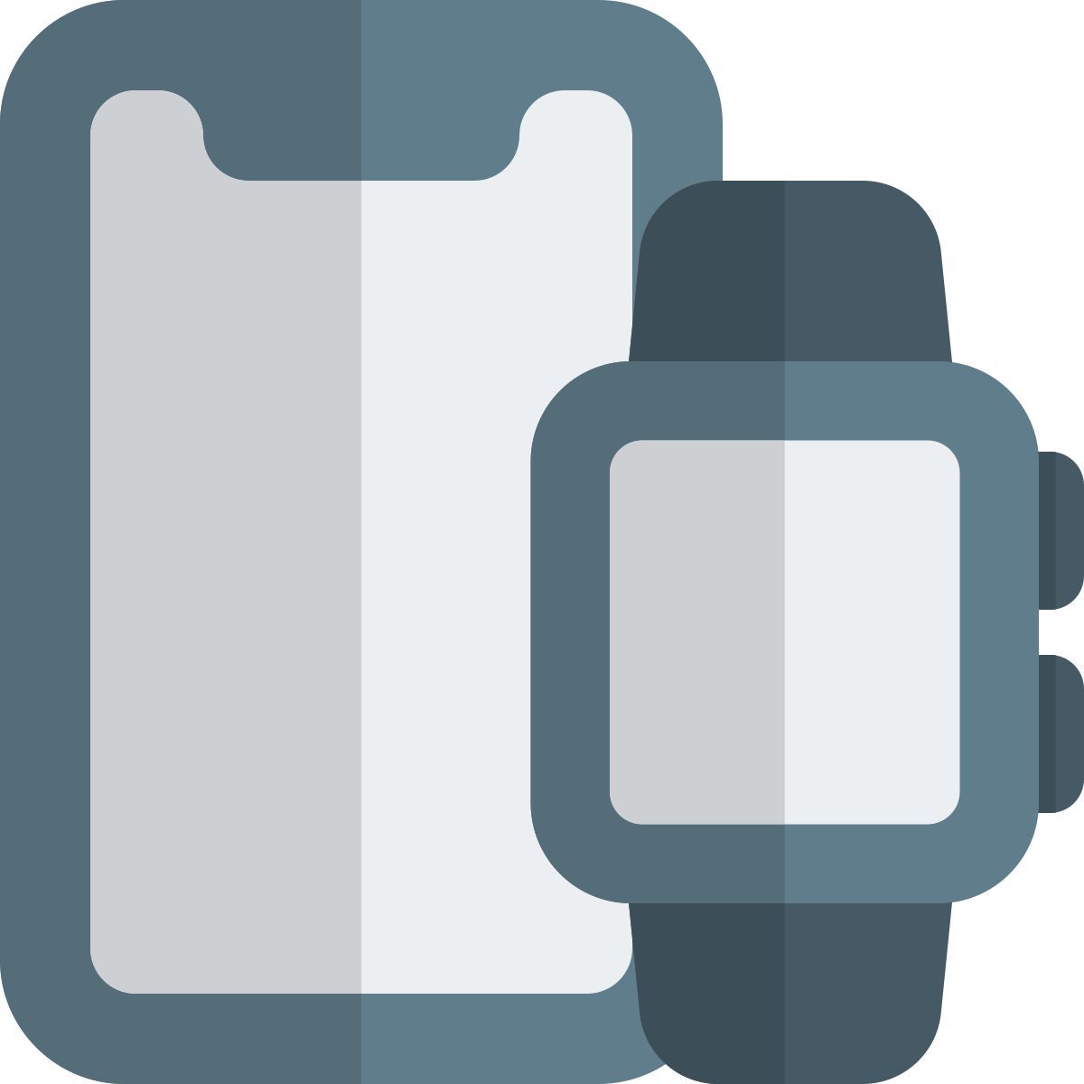 teléfono y reloj inteligente icon