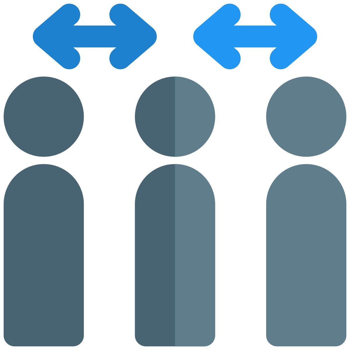 social distancing icon