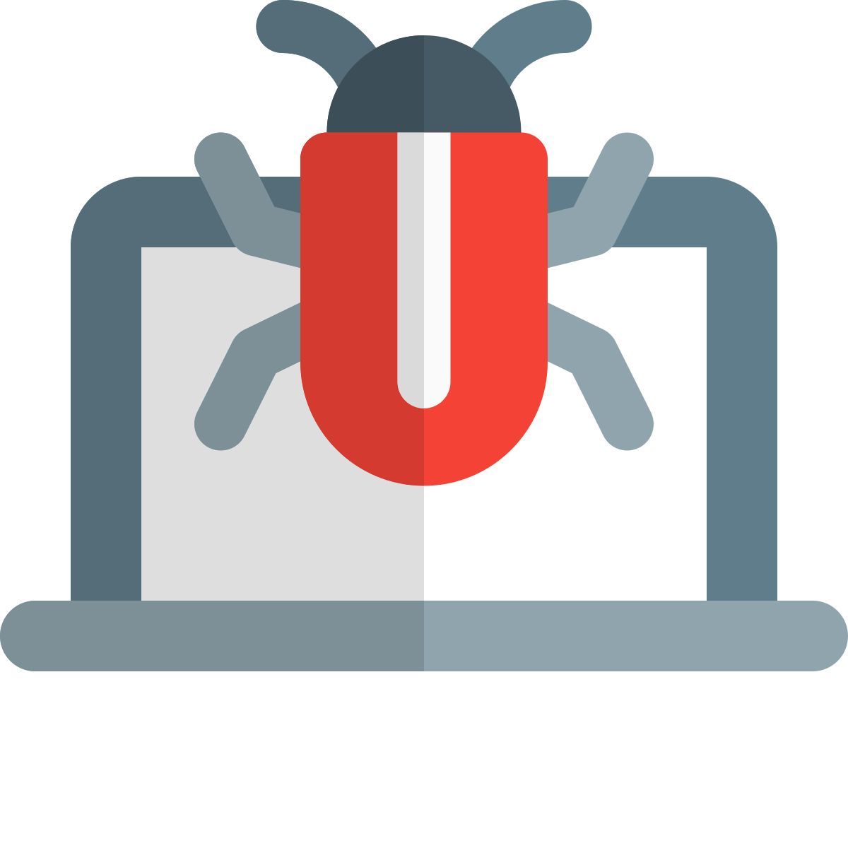 laptop bug icon