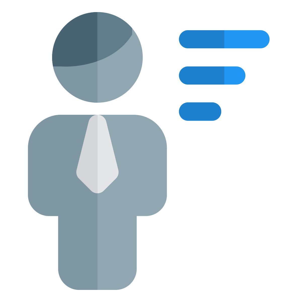 sort the document from left side businessman portal icon