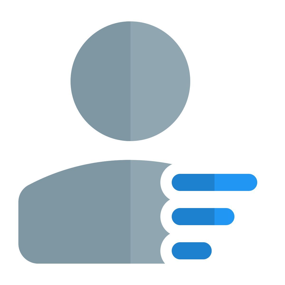 left aligned user list icon