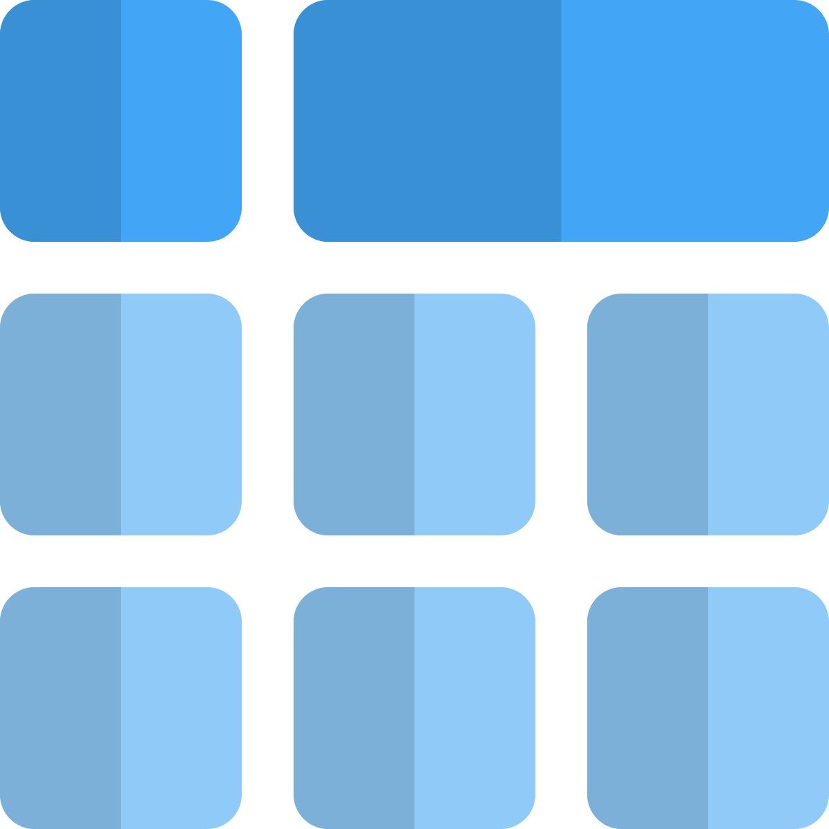 方形单元布局 icon