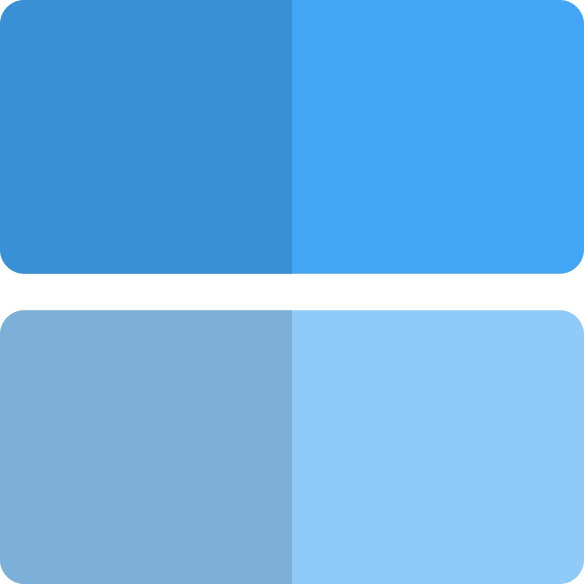 frame with two segments icon