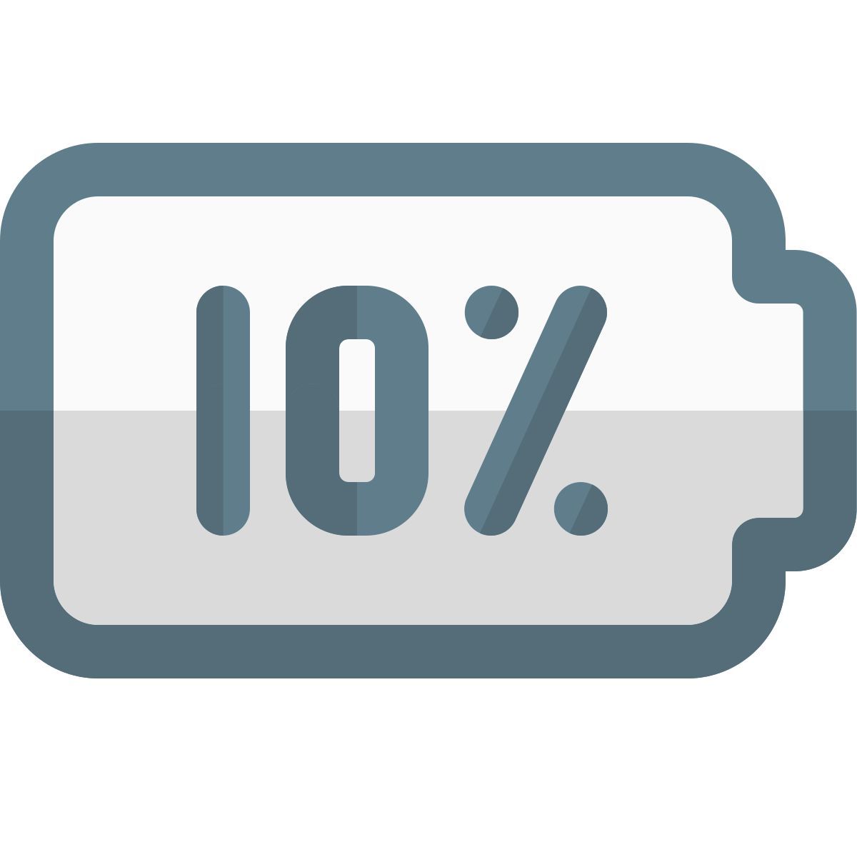 10 percent battery icon