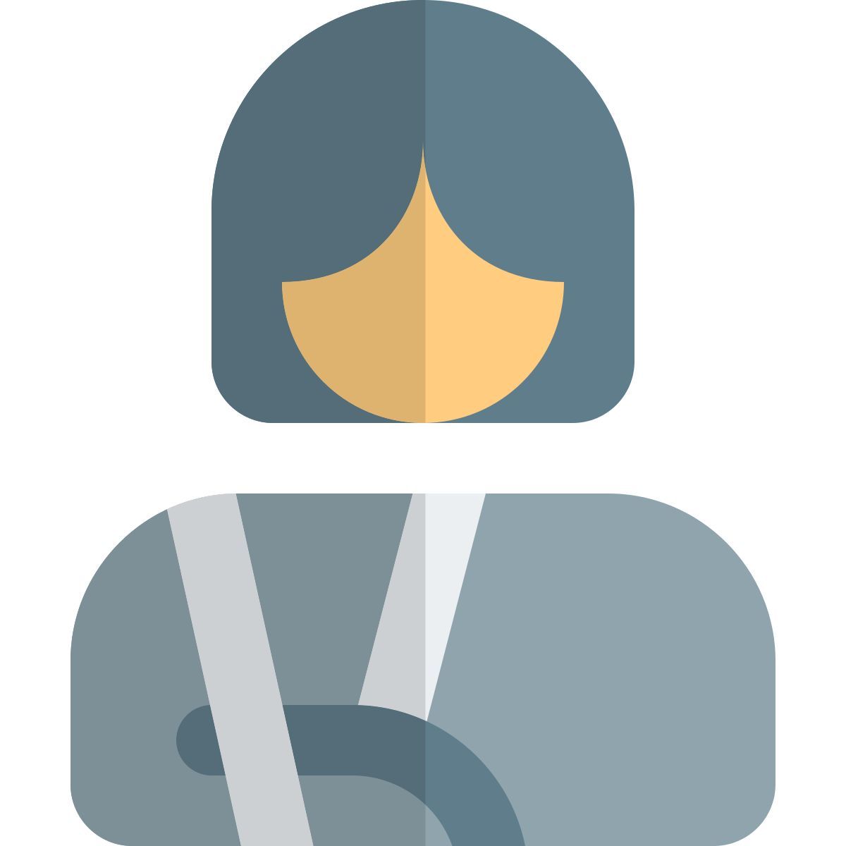 paciente femenina lesionada icon