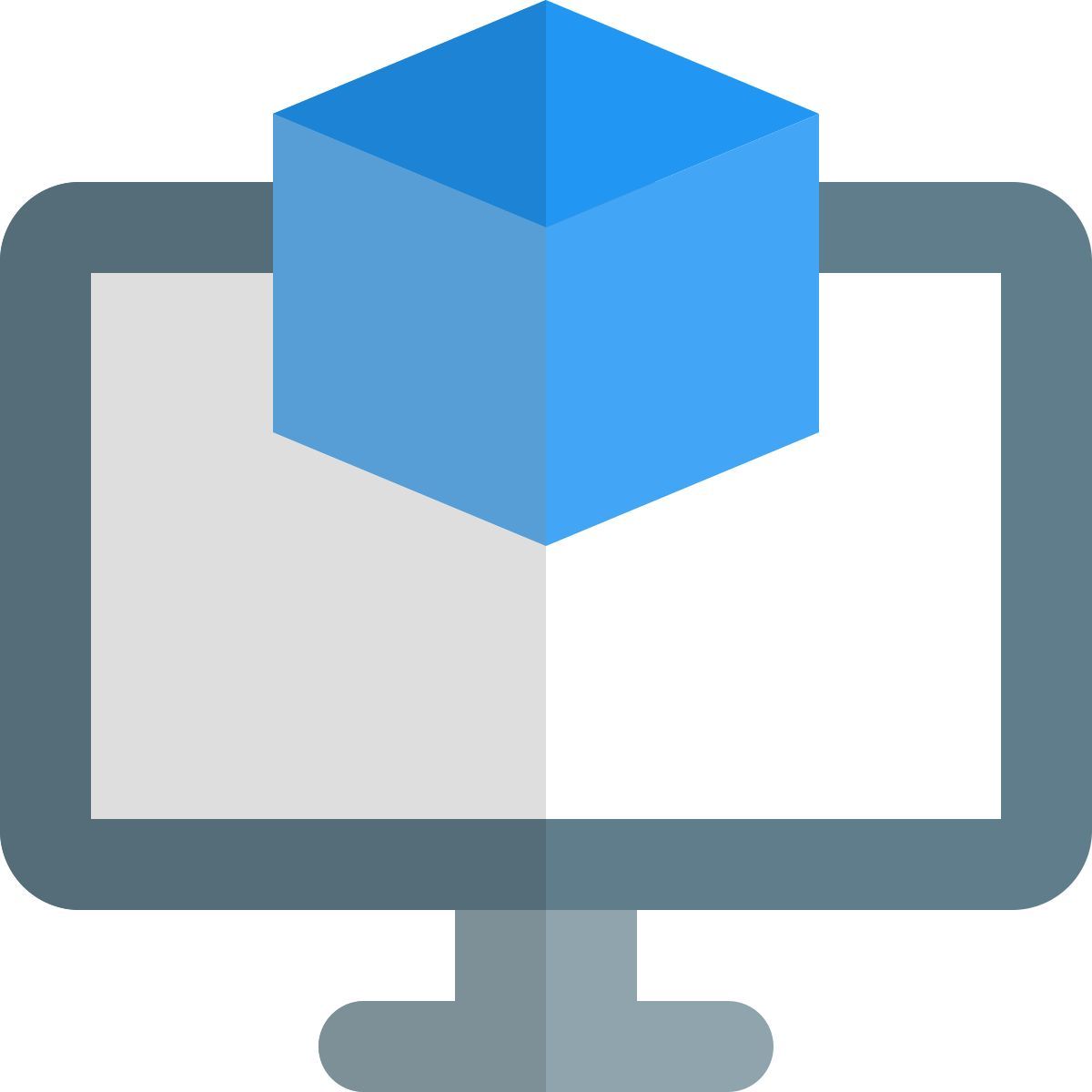 computer 3d printing icon