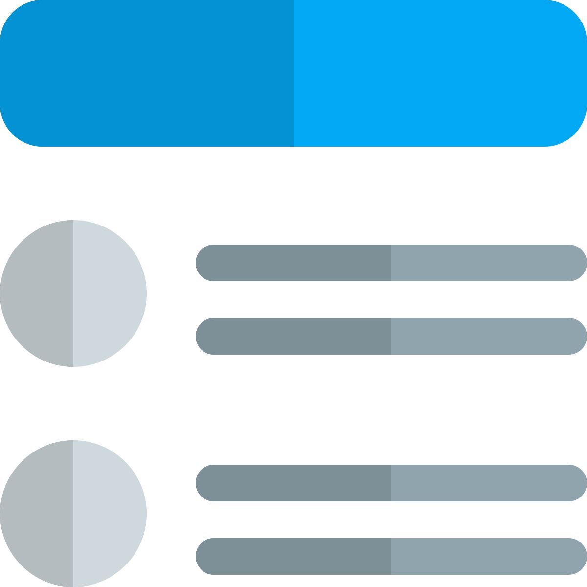 list with title icon