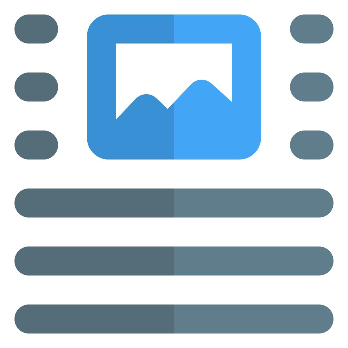 Top picture document attachment page-layout setting interface icon