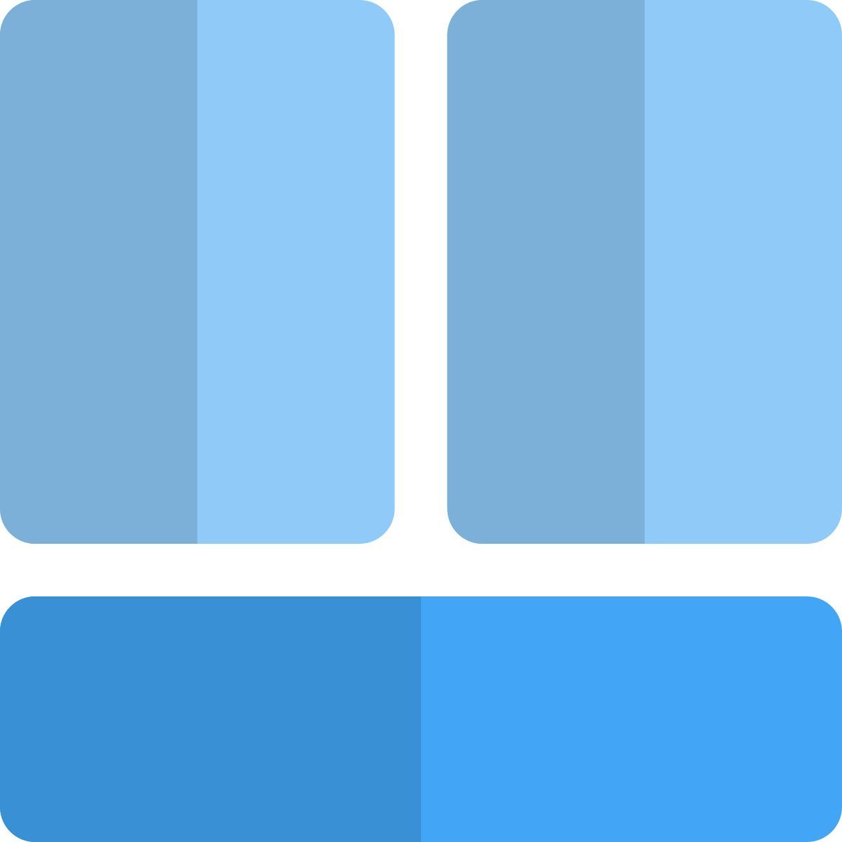 layout sezioni divise icon