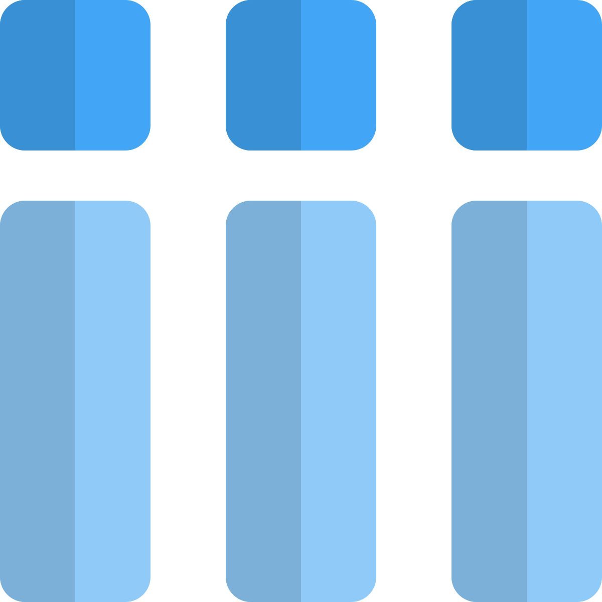 disposición de barras verticales icon