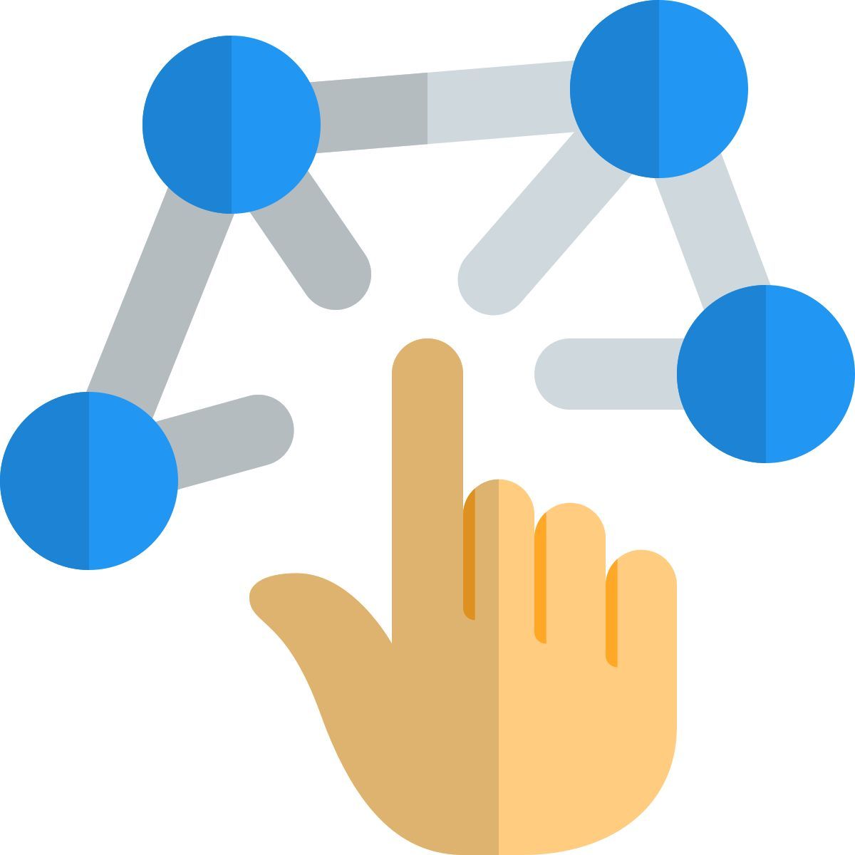 nodi di rete interattivi icon