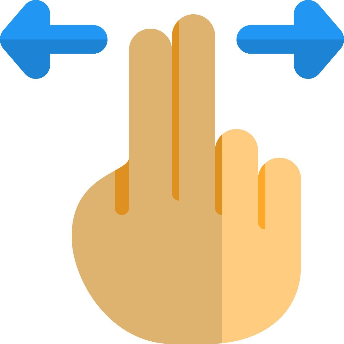double finger horizontal scroll icon