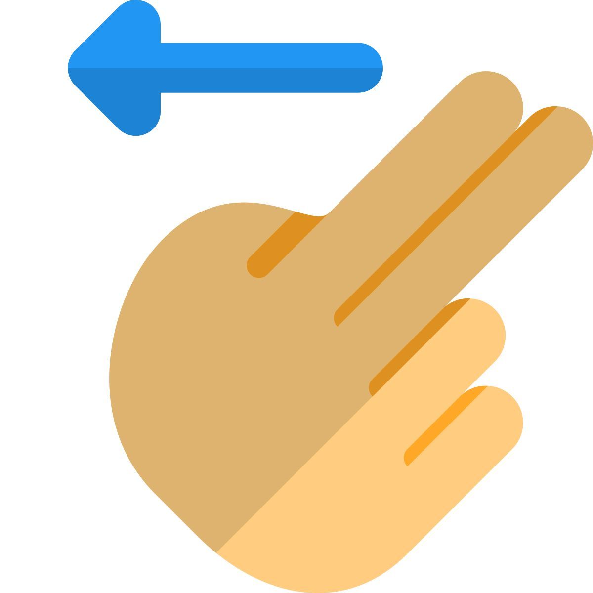 two finger swipe left icon