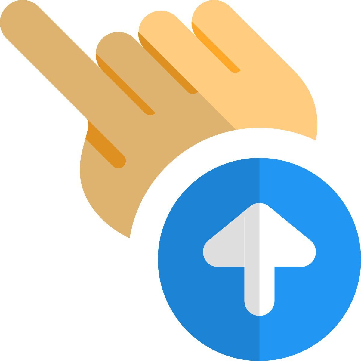 zum hochladen tippen icon