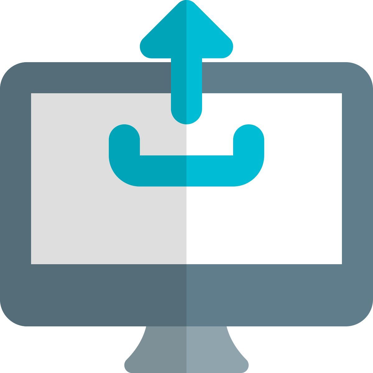 computer upload icon
