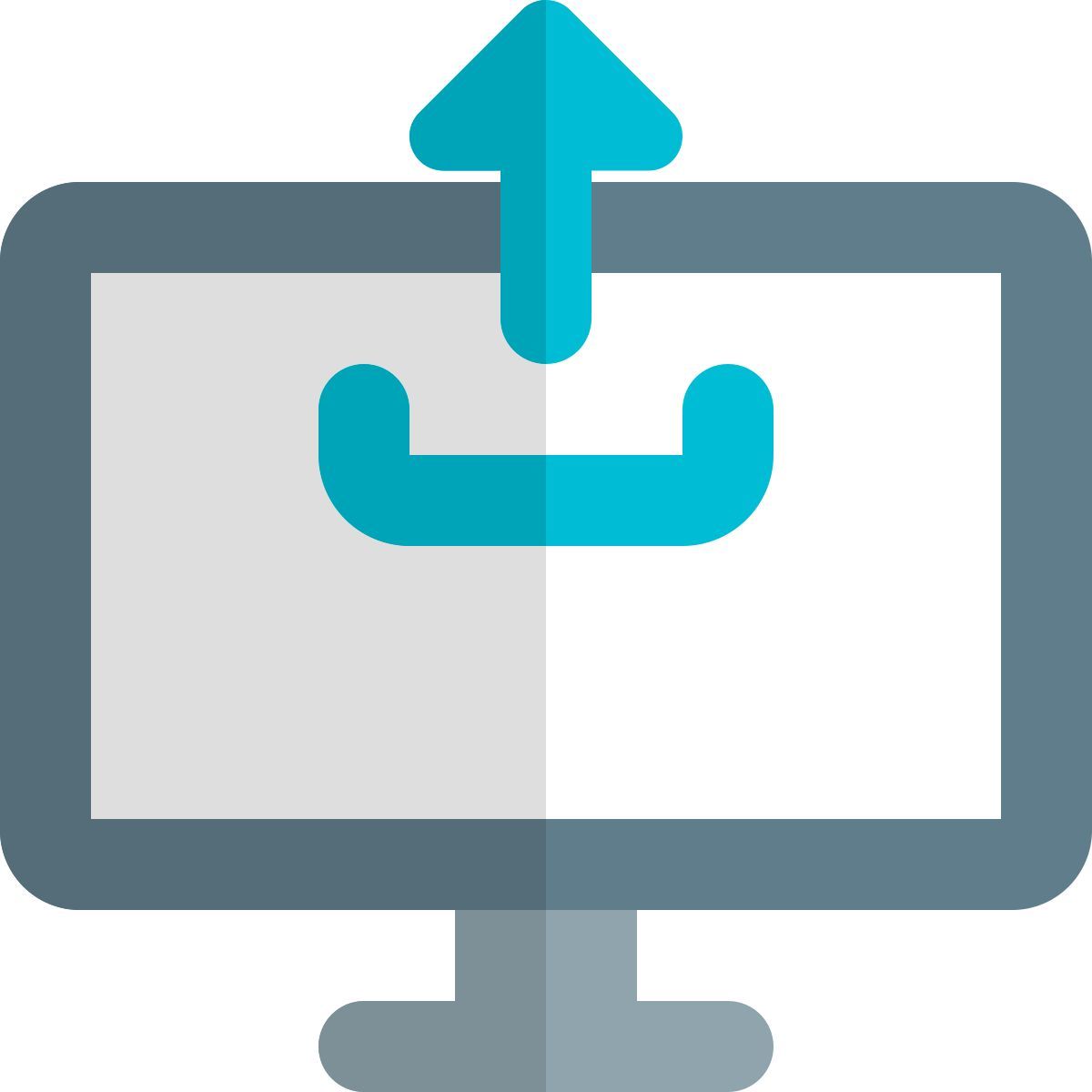 upload content online from personal computer layout icon
