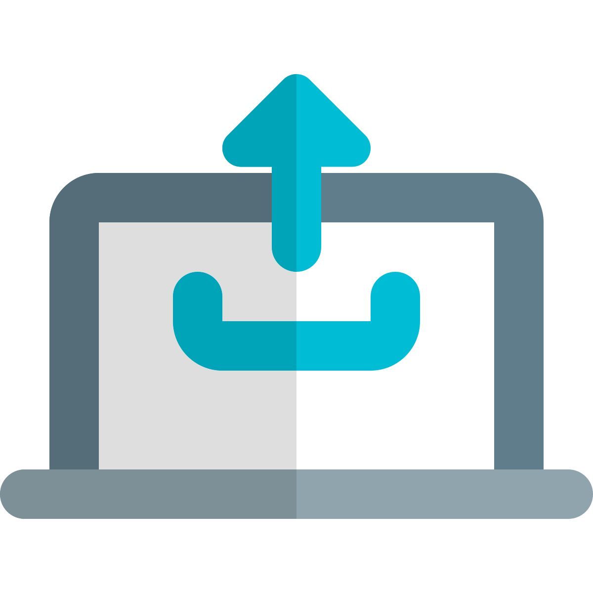 laptop data upload icon