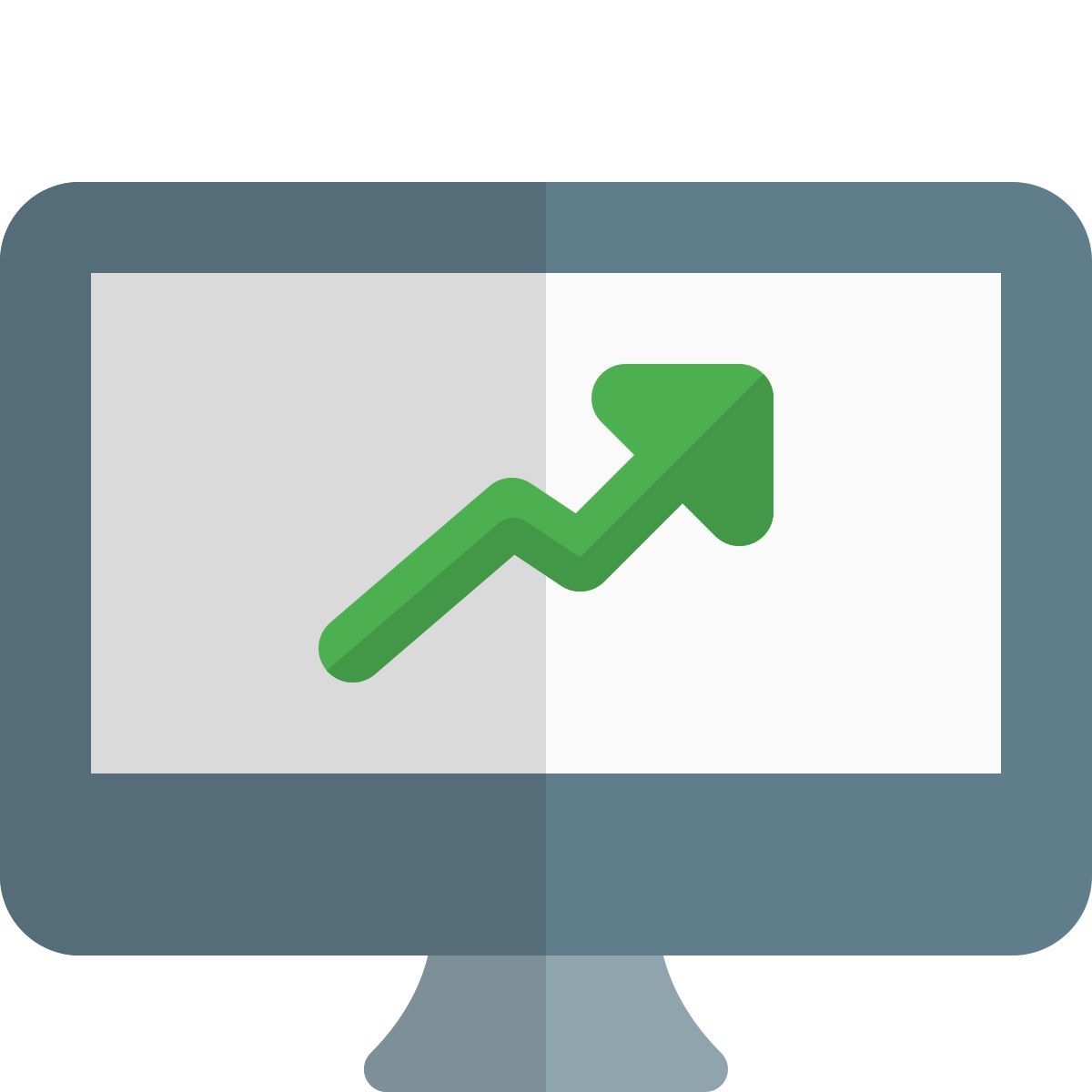 computadora con gráficos de líneas icon