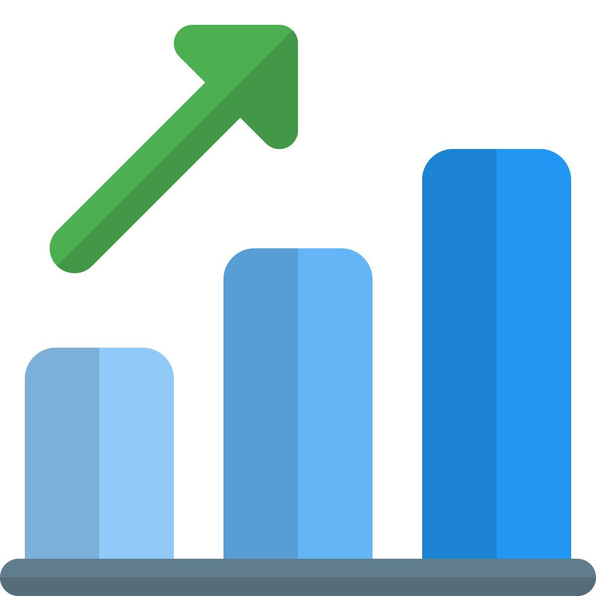 tendance haussière externe du graphique à barres avec une croissance touchant de nouveaux sommets business shadow tal revivo icon