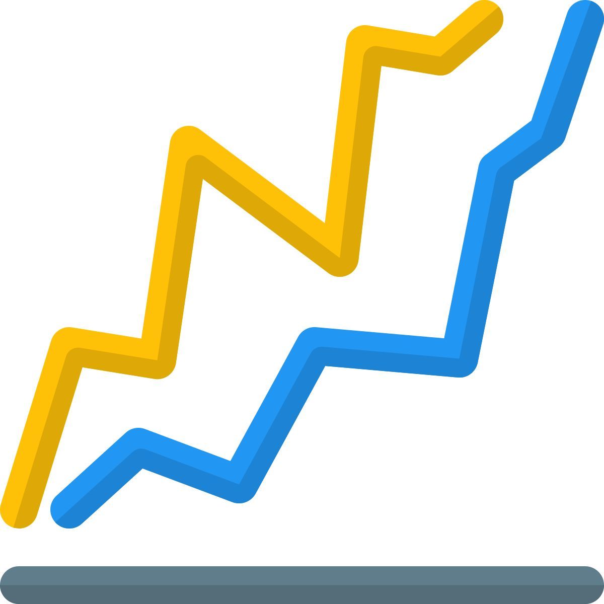 gráfico de líneas variables icon