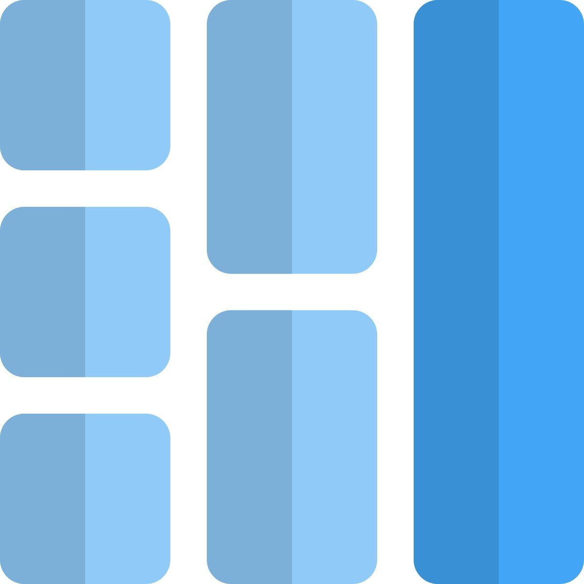 diseño con columnas verticales icon