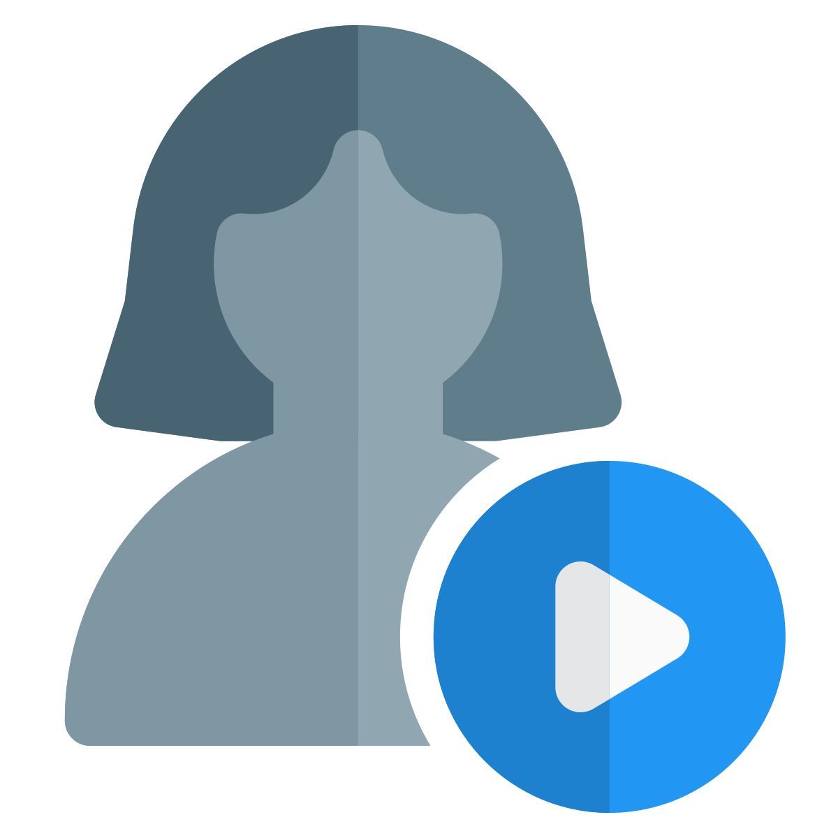 video and audio message shared online by user icon