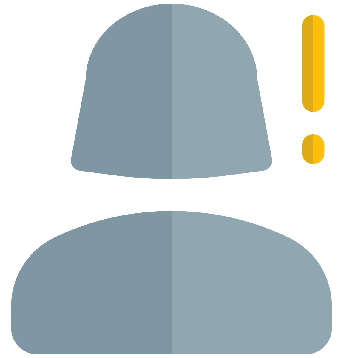 warning with exclamation sign layout for company website icon