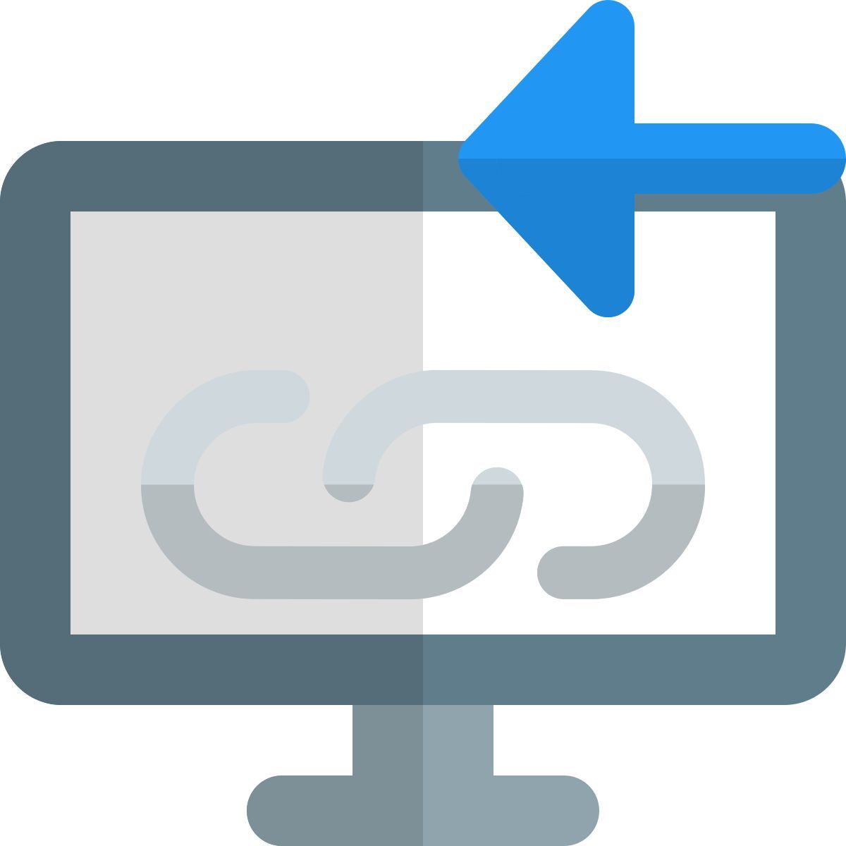 enlace del navegador web para navegar a la página anterior icon