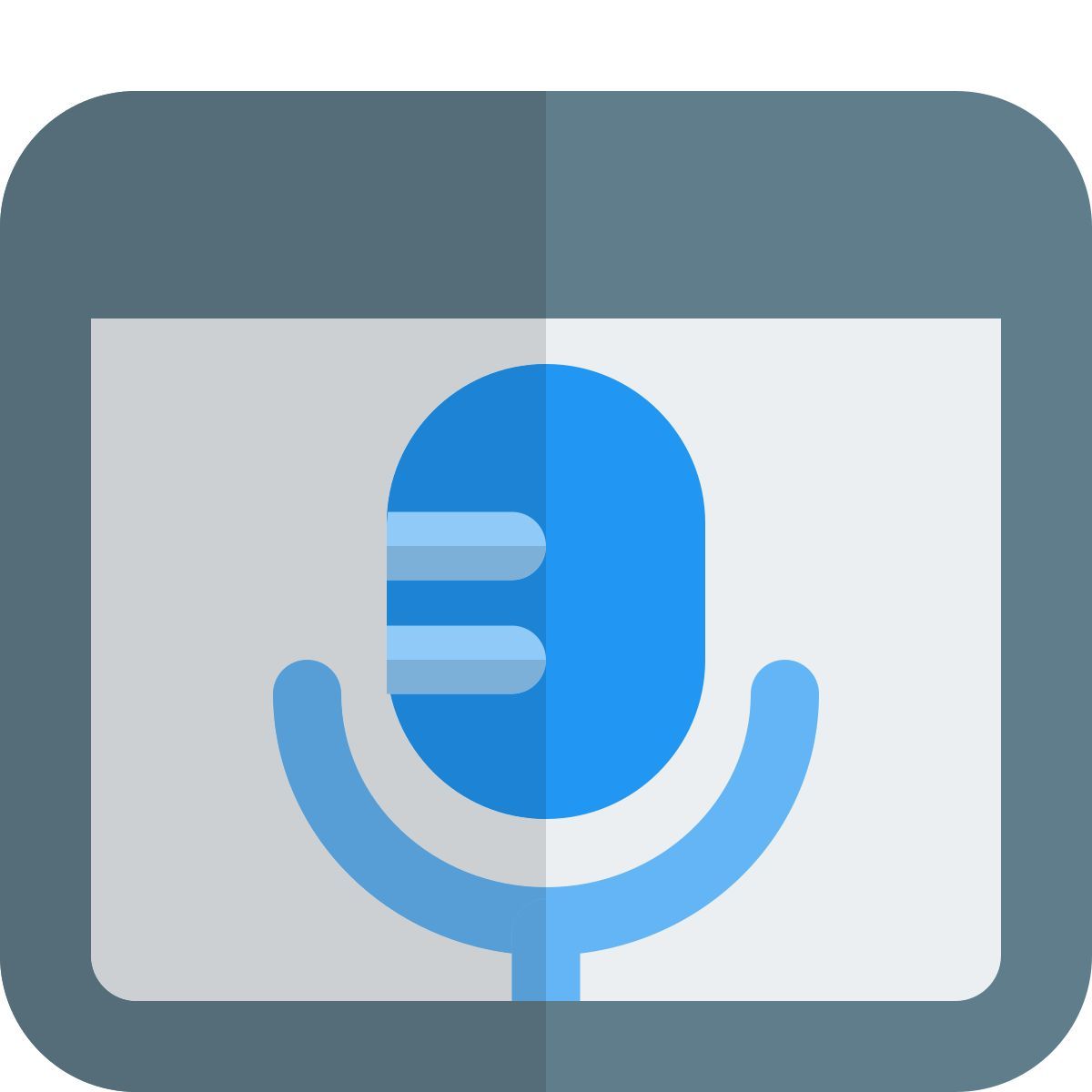 navegador com microfone icon