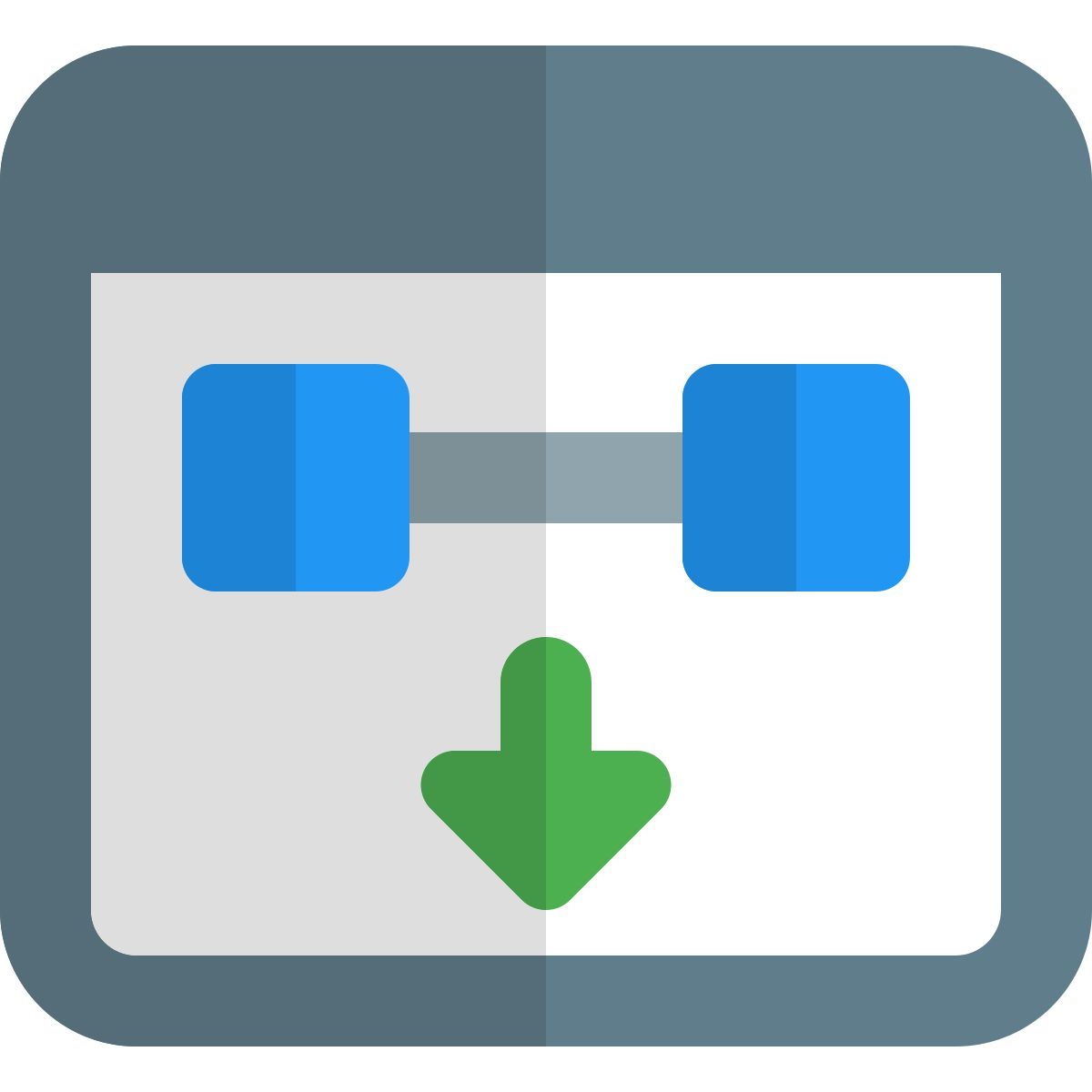 웹 수평 아래로 icon