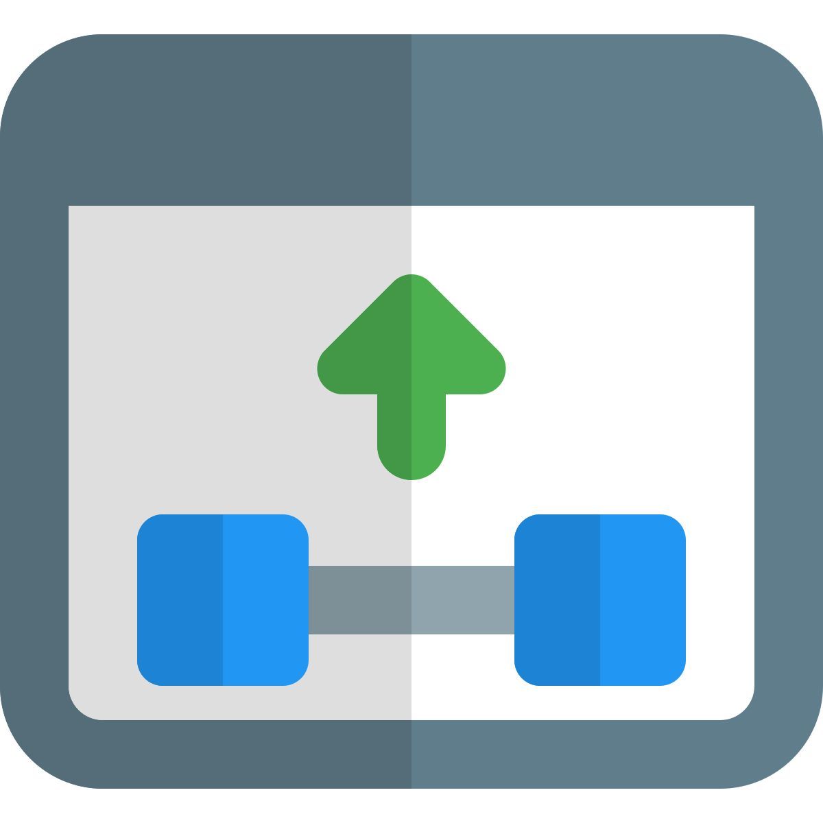 web horizontal up icon