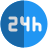 external 24-hour-service-on-round-the-clock-available-outdoor-shadow-tal-revivo icon