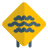 external big-waves-warning-on-a-sign-board-layout-traffic-shadow-tal-revivo icon