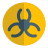 external biohazard-warning-danger-logotype-isolated-on-a-white-background-hospital-shadow-tal-revivo icon