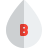 external blood-group-type-b-representation-isolated-on-white-background-blood-shadow-tal-revivo icon