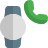 external calling-feature-on-smartwatch-with-handphone-logotype-smartwatch-shadow-tal-revivo icon
