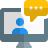 external chatting-with-online-client-chat-conversation-on-desktop-meeting-shadow-tal-revivo icon