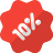 external clothing-store-discount-offer-of-about-ten-percent-badges-shadow-tal-revivo icon