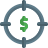 external dollar-target-sign-board-with-money-desire-business-shadow-tal-revivo icon