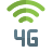 external fourth-generation-network-and-internet-connectivity-logotype-mobile-shadow-tal-revivo icon