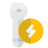 external microphone-charging-icon-with-a-thunderbolt-logotype-headphone-shadow-tal-revivo icon