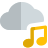external music-on-cloud-network-isolated-on-white-background-cloud-shadow-tal-revivo icon