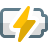 external phone-charging-indication-logotype-with-bolt-logotype-battery-shadow-tal-revivo icon