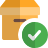 external quality-check-with-tick-mark-on-a-cargo-delivery-box-delivery-shadow-tal-revivo icon