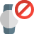 external smartwatch-banned-with-crossed-sign-isolated-on-white-background-smartwatch-shadow-tal-revivo icon